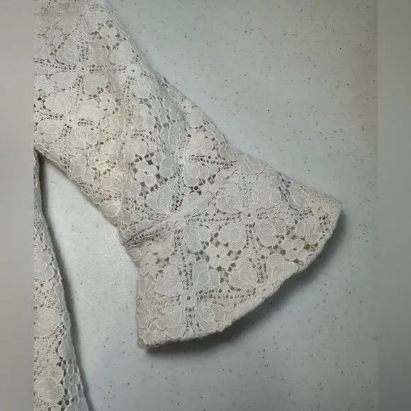 Vintage Laura Ashley London Girl’s 6X Dress Lace Overlay Flower Girl Ivory - Picture 4 of 11